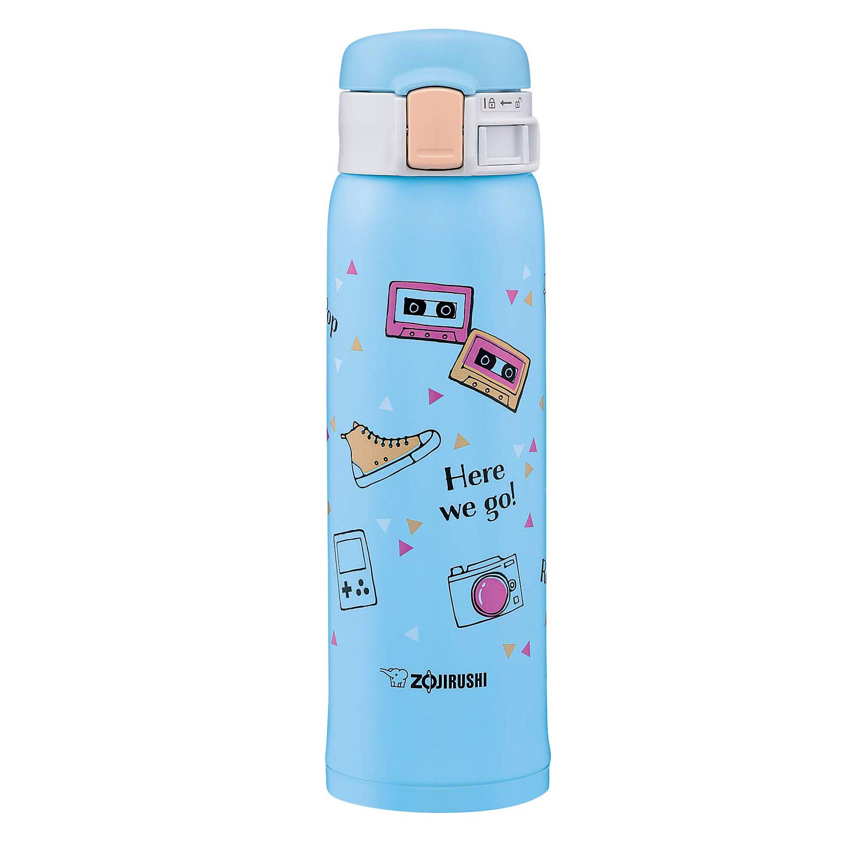 

ZOJIRUSHI Stainless Steel Girls Mug, 0.48L, Sketch Blue, SM-SG48-AZ, Direct Drinking Water Bottle