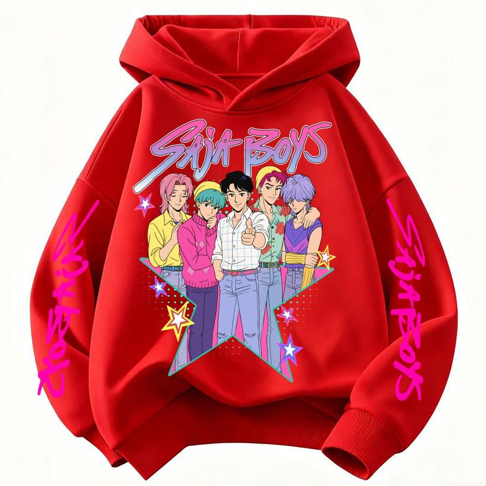 Children's Hoodie KPop Devil Hunter Printed Children's Cartoon Fashion Autumn Casual Warm Coat Hoodie