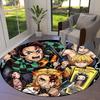Demon Slayer Round Area Rug Carpet Rug For Living Room Bedroom Sofa Playroom Decor Nonslip Floor Mat
