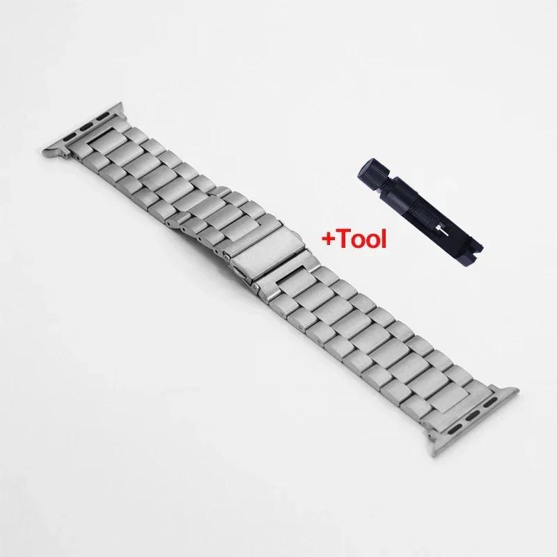 Stainless Steel Strap For Apple Watch 46mm Ultra 49mm Metal Wristband Bracelet For iWatch 10 9 8 5 4 SE 42mm Business Watchband
