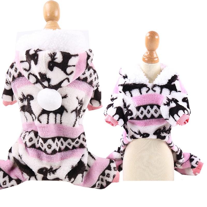 Christmas Elk Print Pet Cat Pajamas Overalls for Cats Gotas mascotas Costume Winter Puppy Dog Clothes Sphynx Katten Jumpsuit