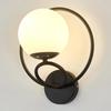 Modern Circle Led Wall Light Glass Ball Wall Lamp Living Room Bathroom Bedroom Bedside Entrance Porch Indoor Lighting Decor Lamp