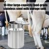 Large Capacity 10L Milking Equipment Bucket For Livestock Rustproof Stainless Steel Construction