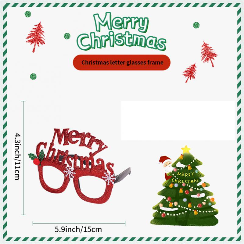 Christmas Decorations,Christmas Glasses for Children,Christmas Ornaments 2024,Santa Claus,Snowman Antlers Glasses Frames