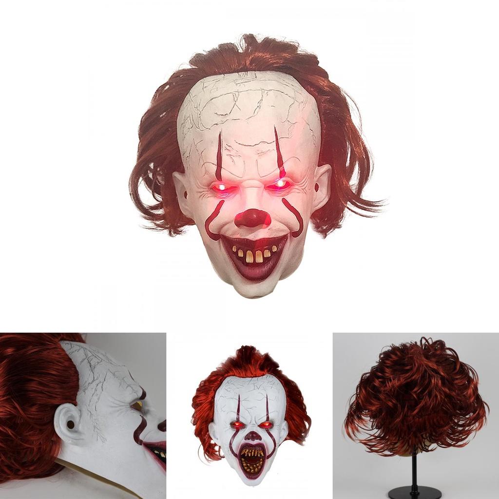 Máscara aterradora de Stephen King para Halloween, disfraz de Joker para hombre, cosplay
