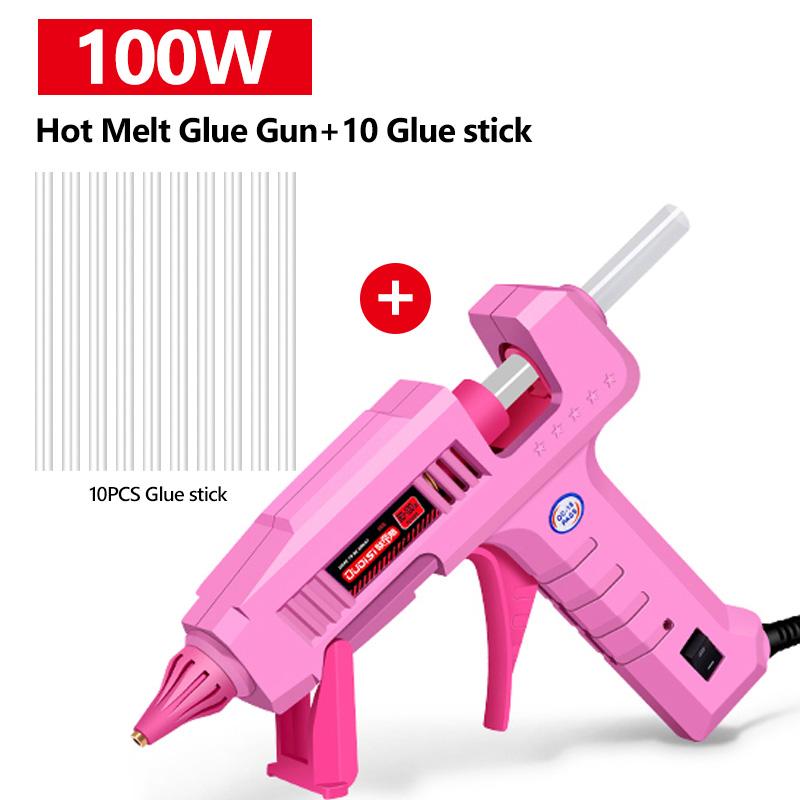 20W/60W/100W Heißklebepistole und 7mm Klebestift Mini-Pistole Thermoelektrisches Temperatur-Reparaturwerkzeug DIY Kostenloser Heißklebestift