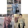 Hanbok Irregular Shine Thread Sun Protection Tshirt For Autumn Casual Women