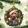 Cute Christmas Acrylic Dog Hanging Decor For Rearview Mirror And Home Spaces