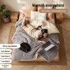 2026 Double-Layer Lambswool Milk Fleece Blanket – Plush Throw for Office or Nap