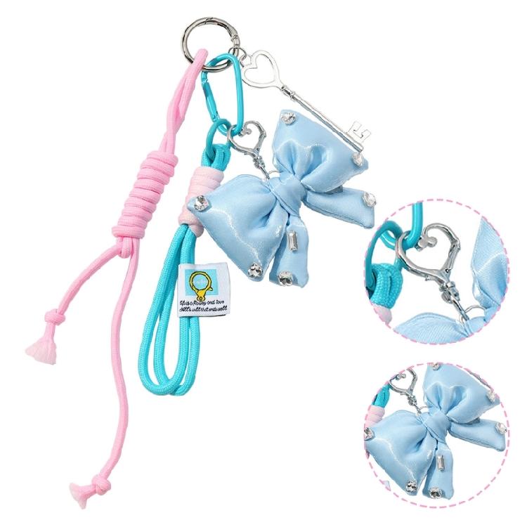 Trendy Heart Bows Bag Embellishment Practical Lightweight Keyring Car Keychain For A Fashionable Style Statement