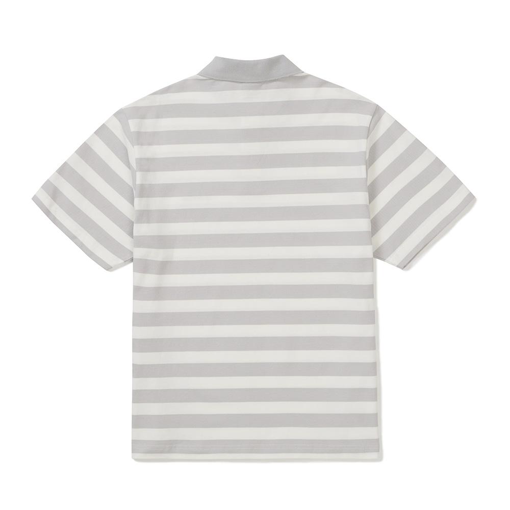 [Snowpeak] Cotton Stripe Polo T-Shirt Ice Gray (S25MMFPS49)