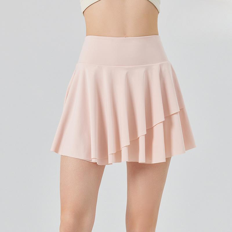 

Женская спортивная юбка для гольфа, быстросохнущая спортивная юбка, короткая плиссированная юбка с высокой талией, одежда для йоги M розовый