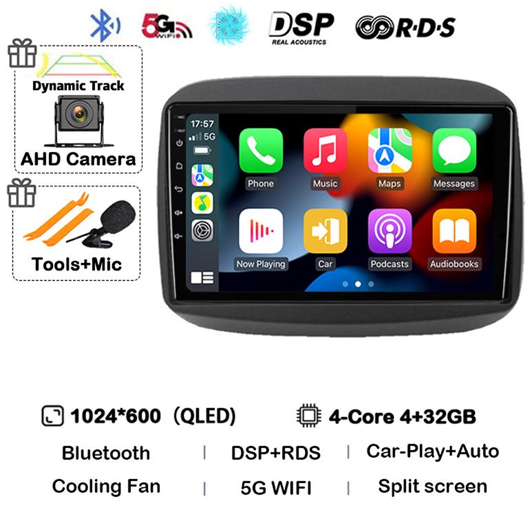 

Android 14 Carplay Auto For Fiat Mobi 2016 2017 2018 2019 2020 2021 2022 Car Radio GPS Stereo Multimedia Player WIFI+4G BT DSP