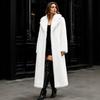 Womens Winter Faux Fur Long Coat Oversized Notched Lapel Streetwear Outerwear