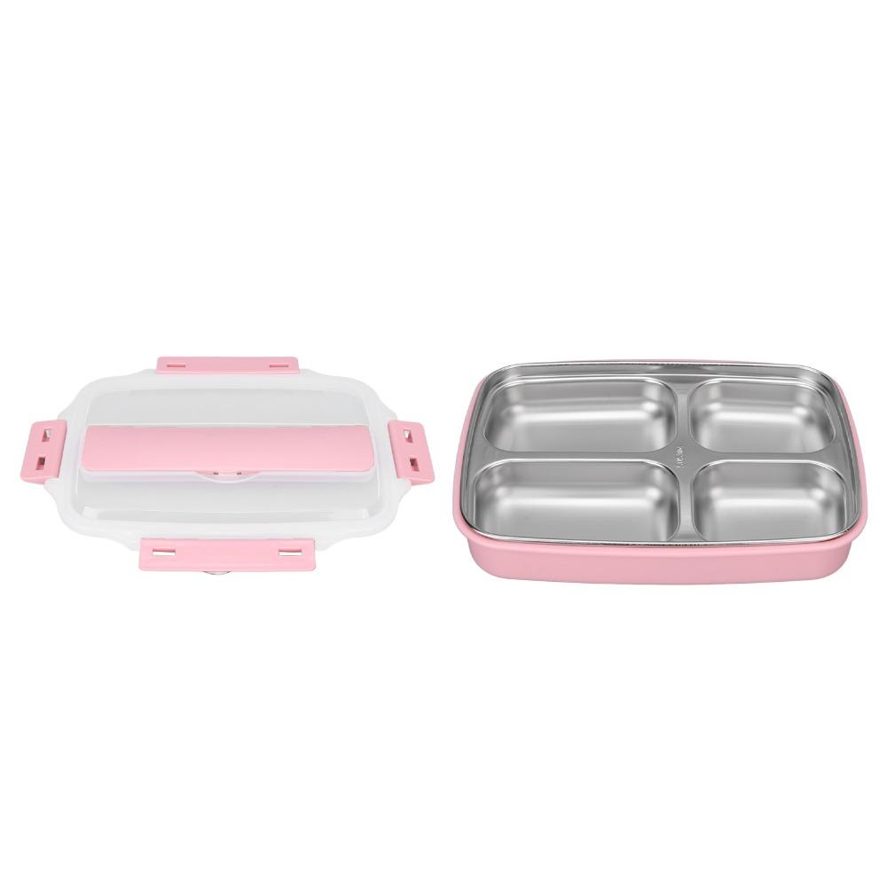 1.2L Leakproof Lunch Box 4 Compartment Bento Lunch Box Portable Insulated Lunch Box  For Office
