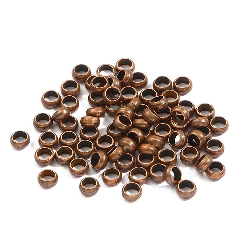 100-500Pcs Micro Stopper Tube Loose Beads Non-Slip Location Copper Spacer Beads DIY Jewelry Findings