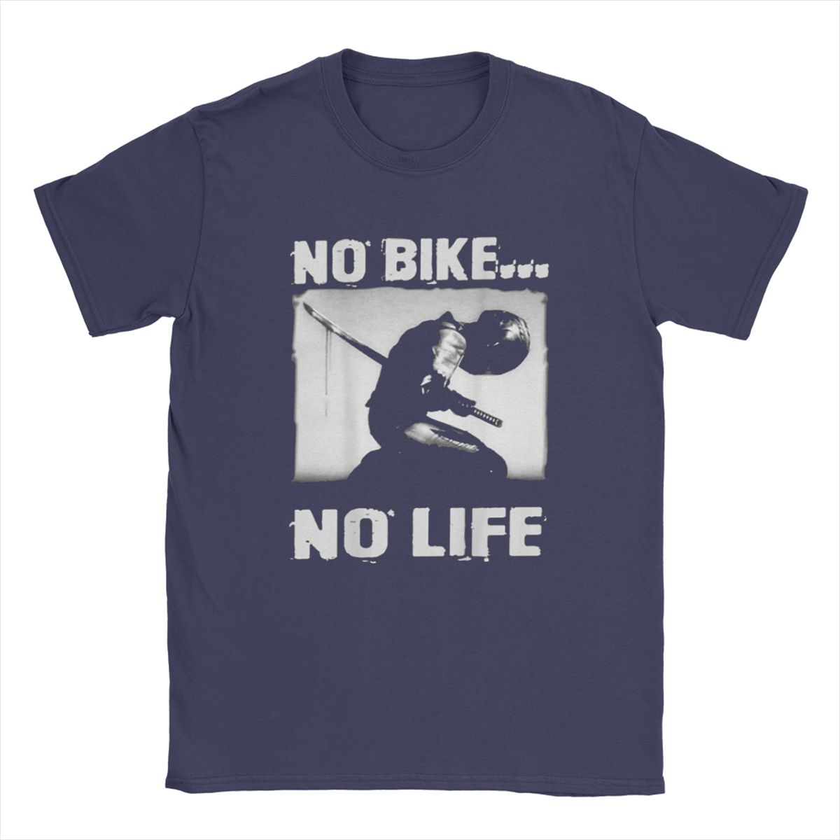 

Men s T-Shirts Motorcycle Lovers No Bike No Life Vintage Cotton Tees Short Sleeve Bikers Funny Racer T Shirts Crew Neck Tees 4XL