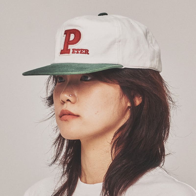 

КЕПКА ПЯТИПАНЕЛЬНАЯ PETER APPLIQUE - БЕЛАЯ И ЗЕЛЕНАЯ OS