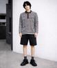 AZENDER Striped Polo Shirt Brown