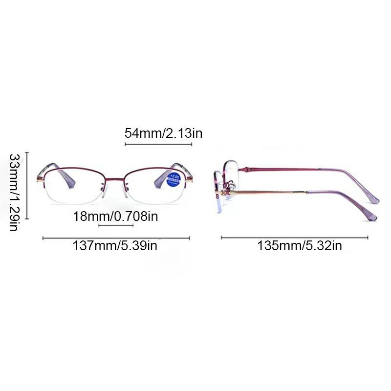 Men Reading Glasses Anti Blue Presbyopia Glasses Half Frame Farsightedness Business Óculos Anti Blue Light Glasses