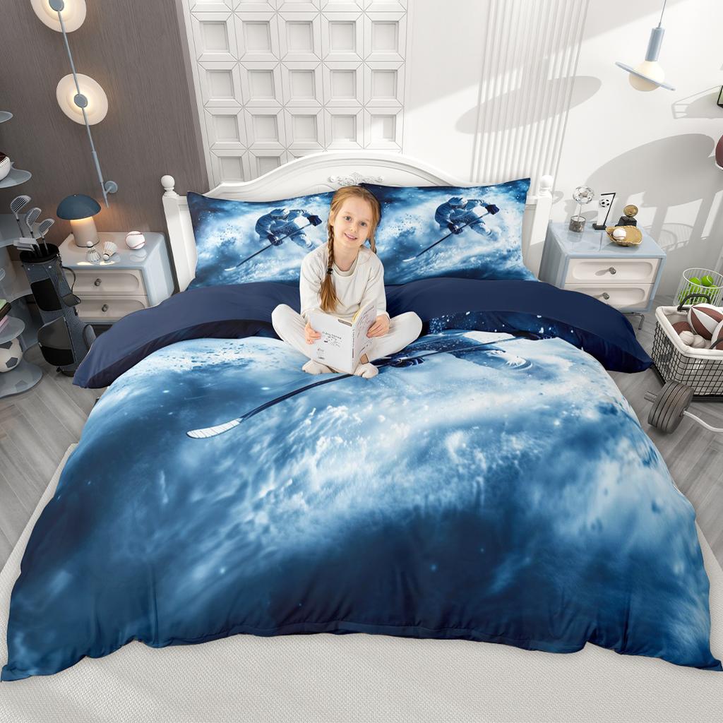 Dekbed Homewish IJshockey Voor Jongens Meisjes Sport Dekbed Set Atleet Cadeaus Bed Set