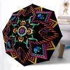 1pc Mandala Pattern Automatic Folding Umbrella - 8-Rib Durable Iron Frame, Compact Portable for Daily Travel Yy251205081