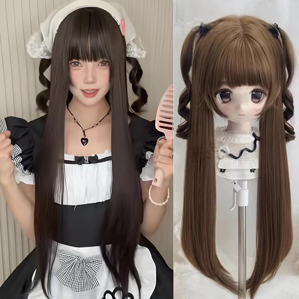 Synthetic Straight wigs 24 Inch Long Heat-Resistant Blue Wig For Women Halloween And Christmas New Year Carnival Music Festival