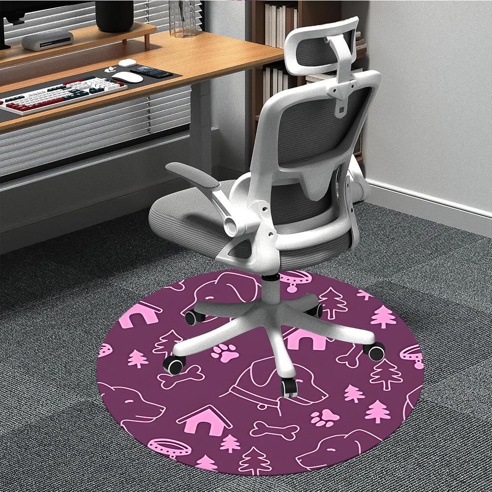 

1pc Doggy Prints Chair Carpet for Office, Non-slip, Soft and Durable Office Rug for Decoration, Perfect for Office yy260105029 80cm by 80cm