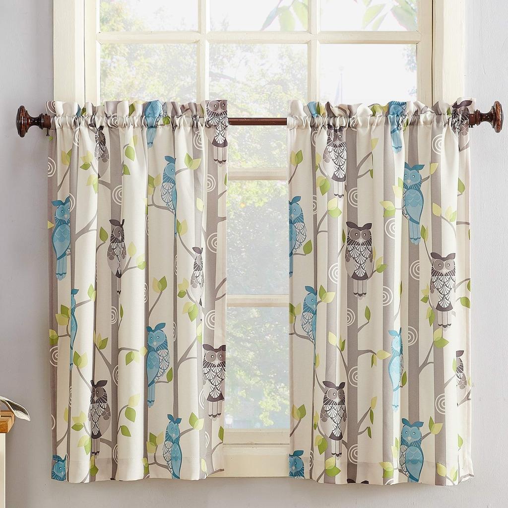 Owl Window Curtains for Bedroom Living Room Cute Owls Curtain Kids Boys Girls Window Drapes Decor Window Treatments 2 Panels