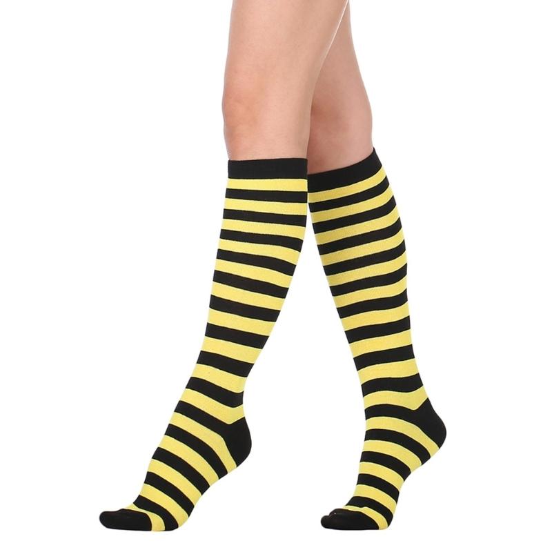 Women's Stripes Knee Highs Socks Long Tube Socks Stripes Stockings Athletic Stockings Stripe Calf Socks Cosplay Socks