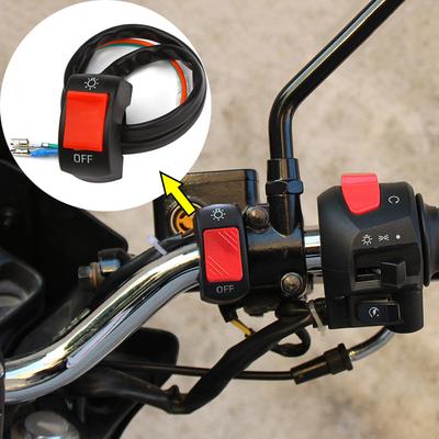 ON/OFF Motorcycle Switch Push Button 12V Button Connector Handlebar Switch for ATV Electronic Bike Scooter Motorbike Accessories