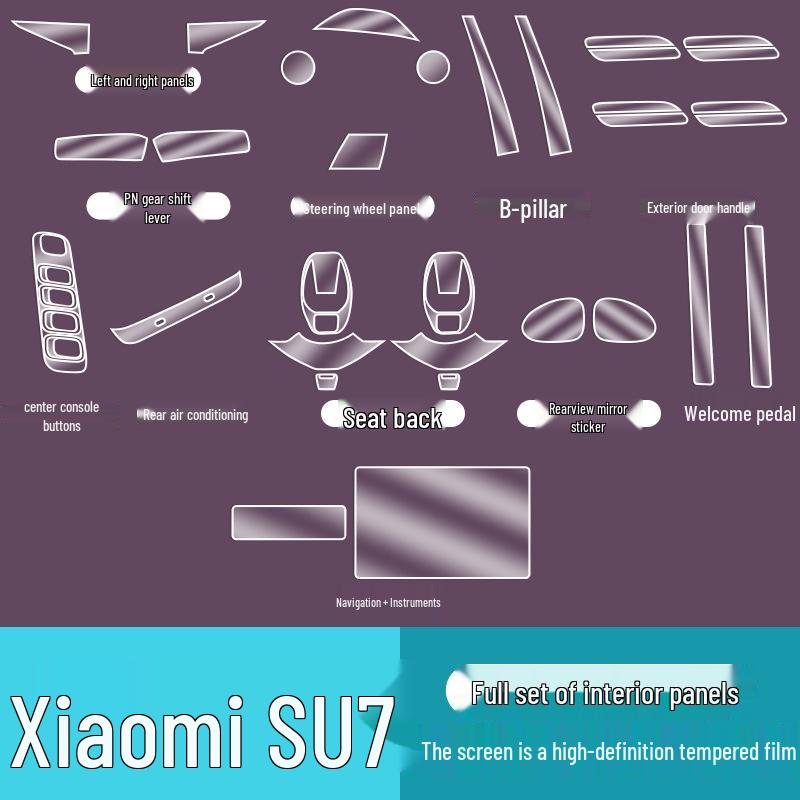 TPU Protective Film for Xiaomi SU7 Central Control & Steering Wheel