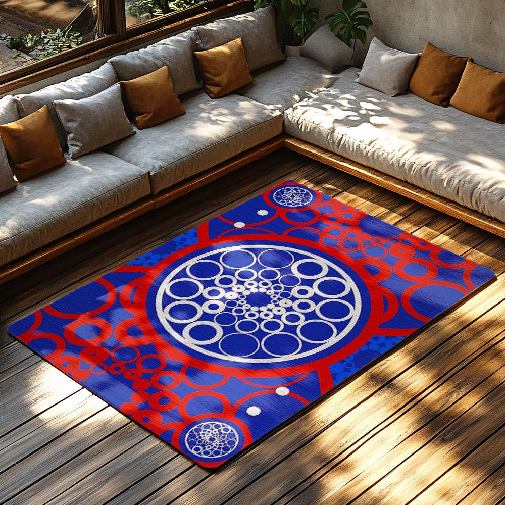 Round Area Rug Modern Geometric Pattern Non Slip Living Room Carpet Floor Mat Home Decor Bedroom Rugs Indoor Rug
