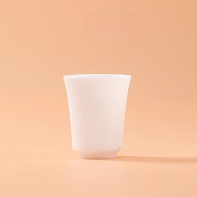 Yurun Beads Round Suet Jade White Porcelain Master Cup Teacup Single Cup Office Company Tea Set Tea Cup