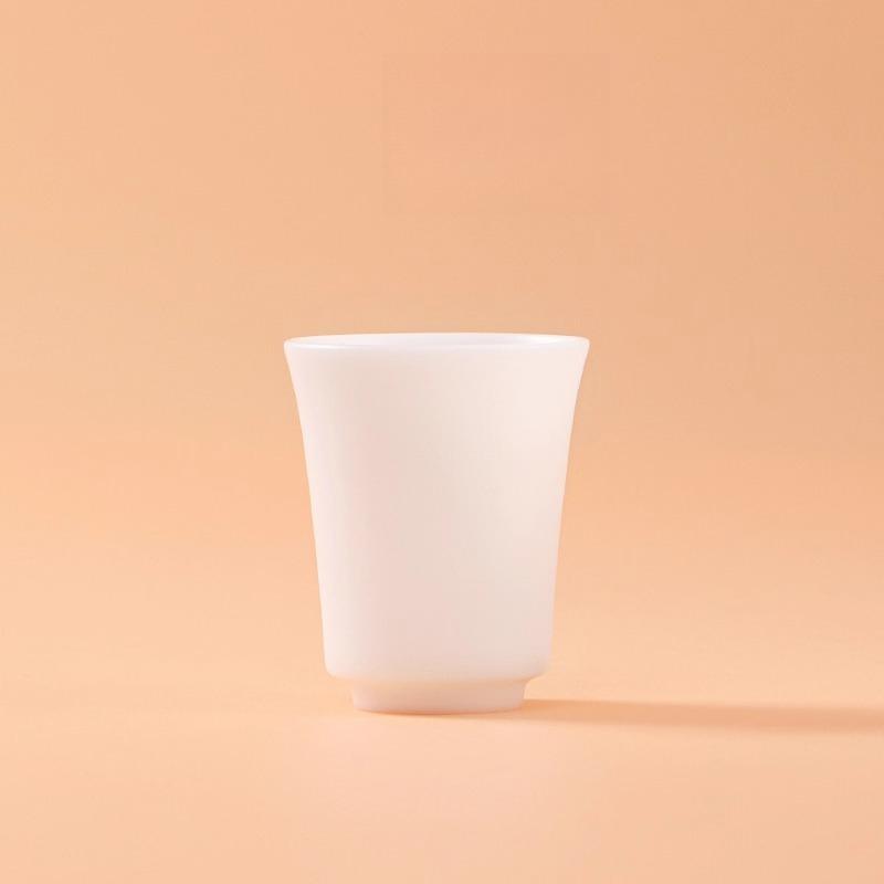 

Yurun beads round suet jade white porcelain master cup teacup single cup office company tea set tea cup 200ml