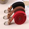 Zinc Zinc Alloy Pin Buckle Elastic Waistband Knitted Thin Stretch Waist Belts Casual Woven Belt  Students
