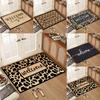 Trendy Leopard-pattern WELCOME Rug Doormat Living Room Bedroom Corridor Floor Mat Home Decor Kitchen Nonslip Washable Foot Mat