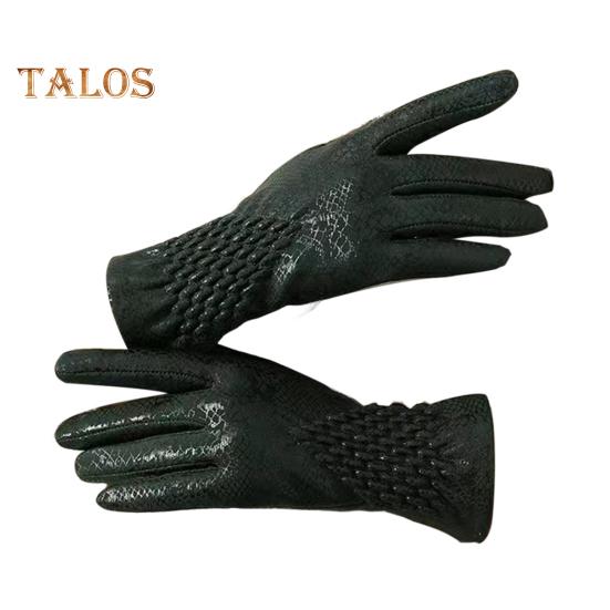 

1 пара женских перчаток для велоспорта, осенне-зимние, ветрозащитные, эластичные, из искусственной змеиной кожи, с сенсорным экраном, противоскользящие, теплые, для холодной погоды, с закрытыми пальцами, для езды на мотоцикле зелёный