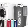 1pc 25.1gal Fabric Laundry Basket with Padded Handles Collapsible Laundry Basket Bathroom Storage and Organization