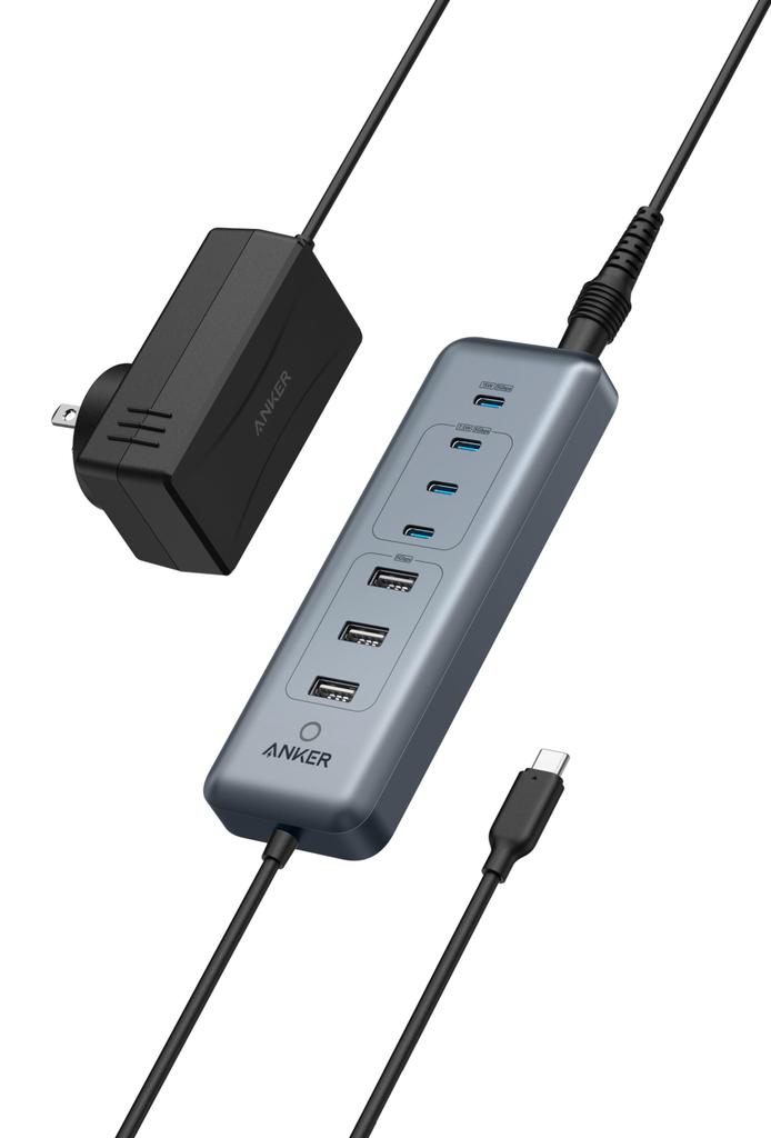 Anker Data Hub with Data Up to 100W USB PD 45W Adapter Compatible with and More USB-C (8-in-1, 5Gbps) High-Speed Transfer, Charging, Support,
