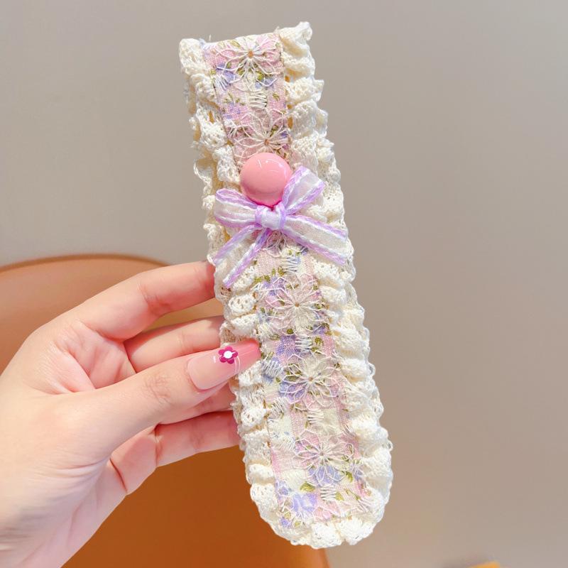 1/3Pcs Sweet Cute Baby Headbands Bangs Stickers Girls Princess Hair Artifact Kids Headwear Photography Props