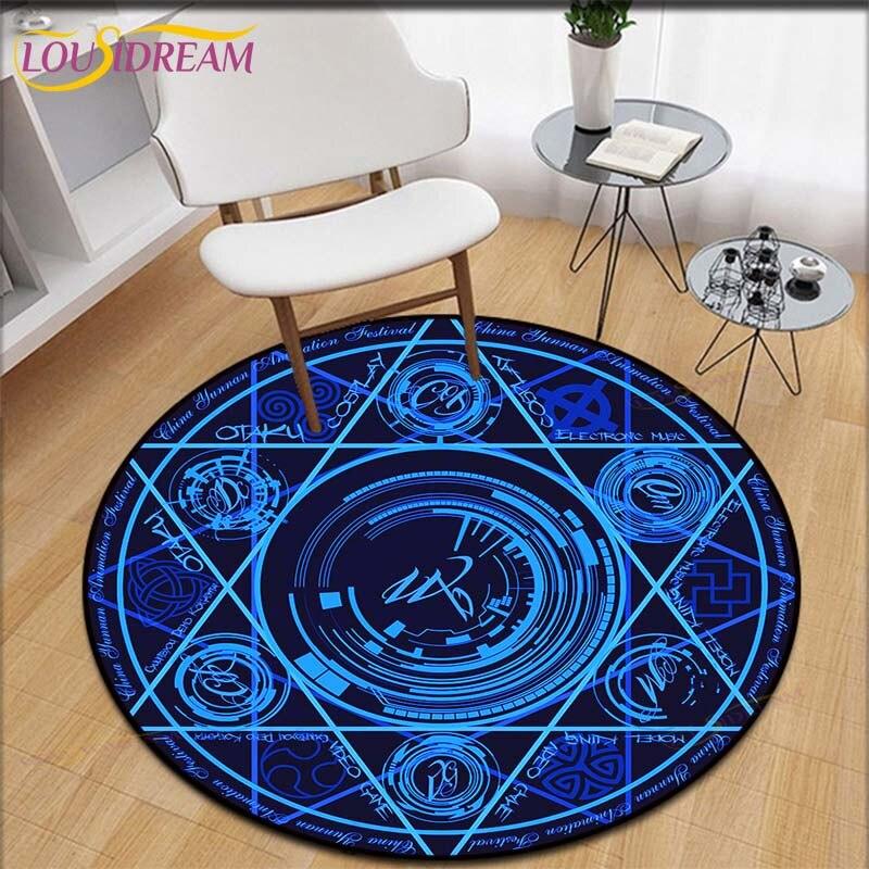 Cartoon Sakura Magic Captor Card Kulatý koberec Koberec do ložnice Obývací pokoj Plocha podložky Koberec Velká dekorace Protiskluzová podložka