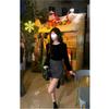 2026 Spring/Autumn High-End Gray Wool Blend Slimming A-Line High-Waisted Midi Skirt - Korean Style for Women