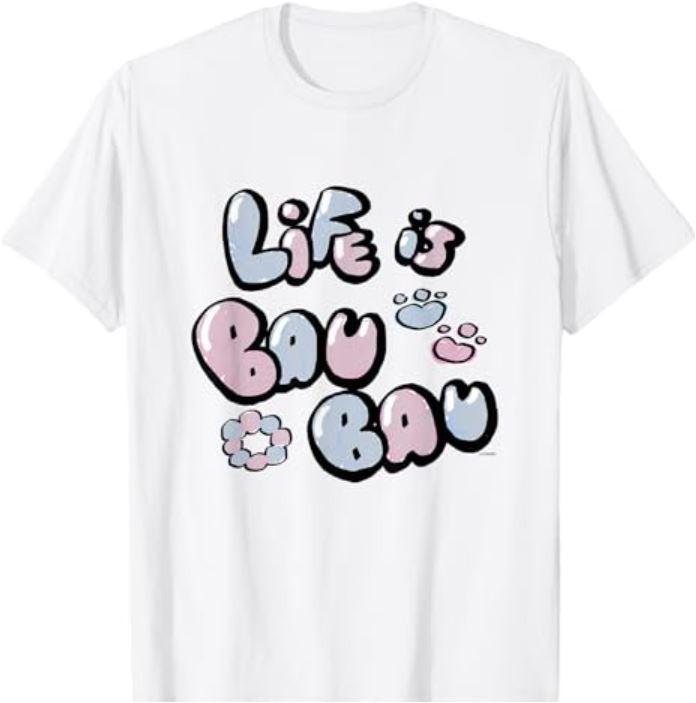 [FUWAMOCO] Life is BAU BAU T-Shirt S разноцветный