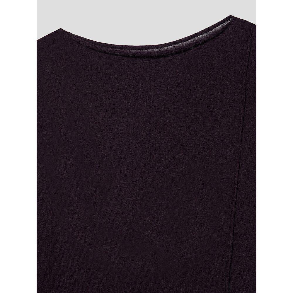 Anggae Draped Asymmetrical Knit Dress Violet