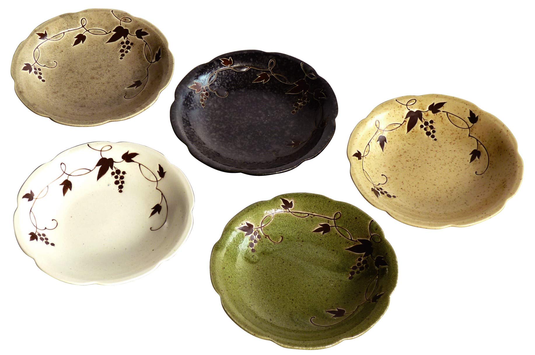 

Maebata Grape Design Set of by Tsurutaro 29680 Plates, 5, Kataoka,