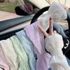 Summer Women's Ice Silk Sun Protection Arm Sleeves Elegant Pleated Bubble  Anti-UV Gloves Cooling Sleeves for Outdoor Driving Cycling