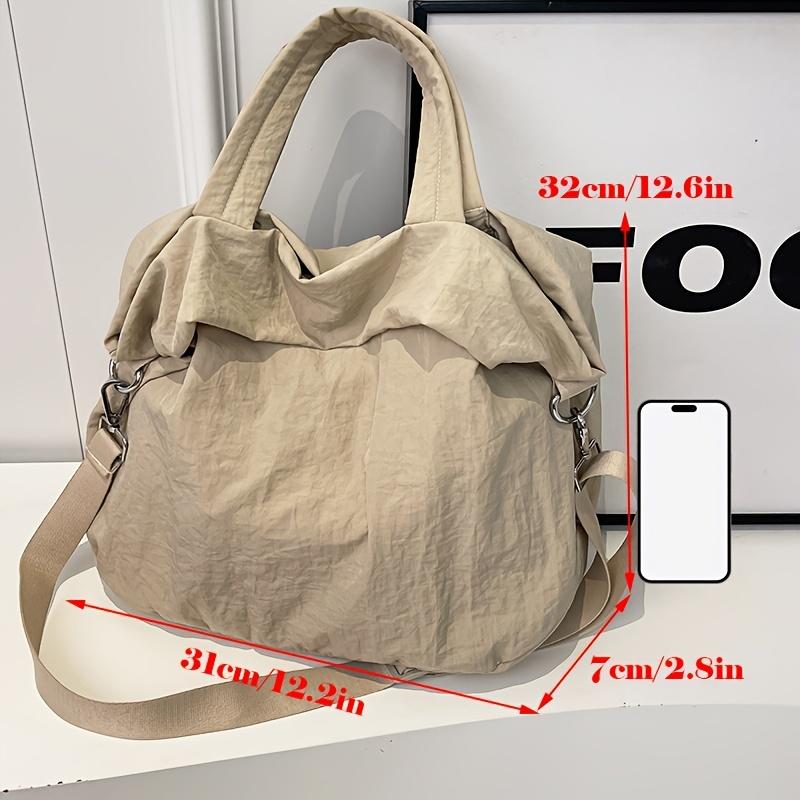 Women'S Stylish Casual Large-Capacity Nylon Shoulder Bag, Lightweight Crossbody Bag fShopping And Travel Handbag.