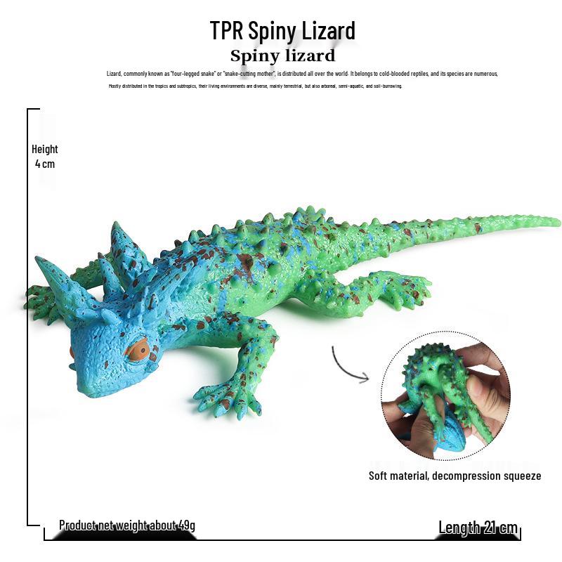 Children s TPR Spiny Lizard Squeeze Toy - Stress Relief & Prank Model