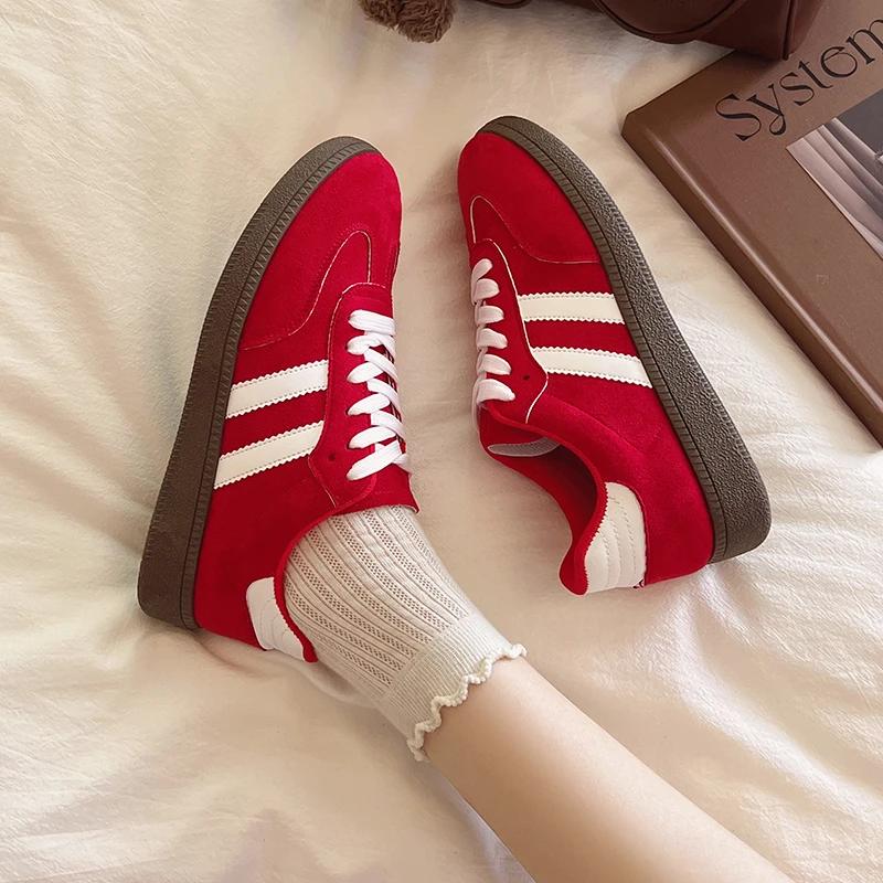 New Women Sneakers Red Women Shoes Soft-soled Casual Sport Shoes Ladies Outdoor Running Vulcanized Shoes Women Zapatillas Mujer